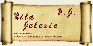 Mila Jelesić vizit kartica